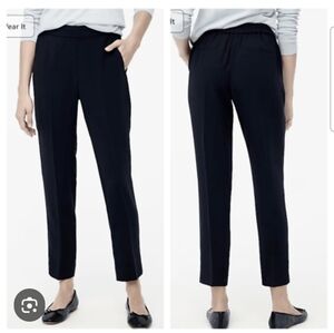 J. Crew Black Trousers Classic Elastic Back Waist